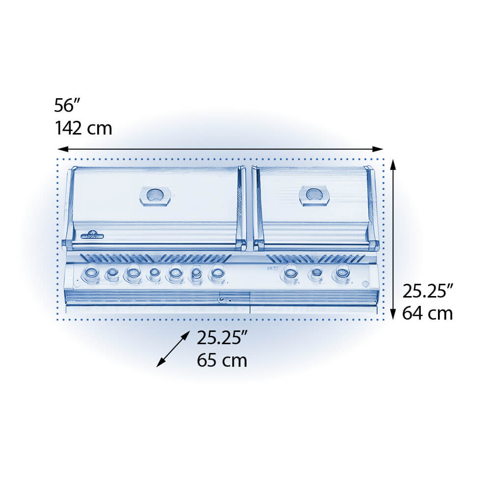 Built-in Prestige® PRO 825 Natural Gas Grill Head with Infrared Bottom and Rear Burner, Stainless Steel