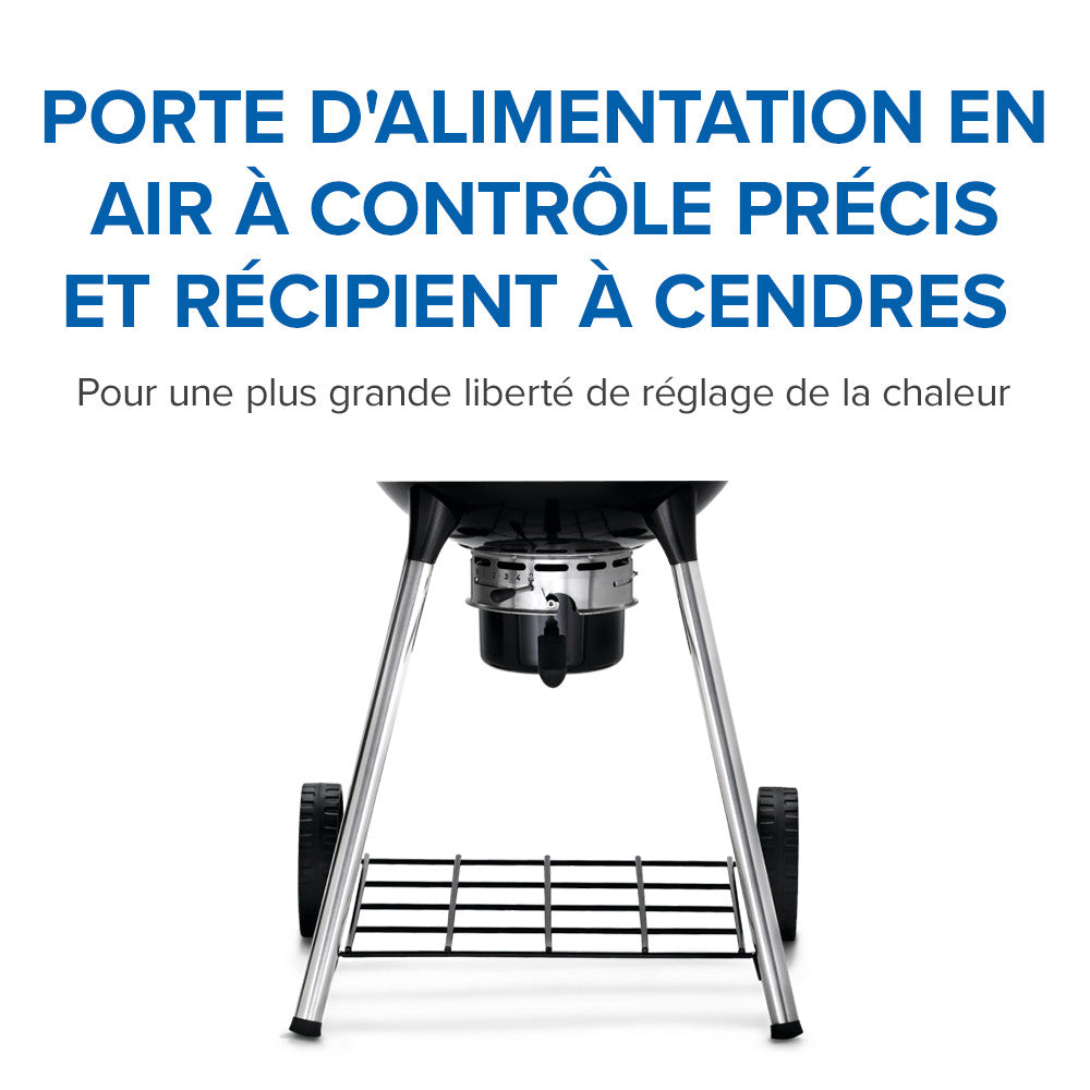 PRO22 Charcoal Kettle Grill, Black