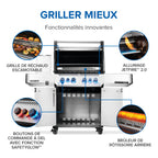 Prestige® 500 Natural Gas Grill with Infrared Side and Rear Burner, Stainless Steel