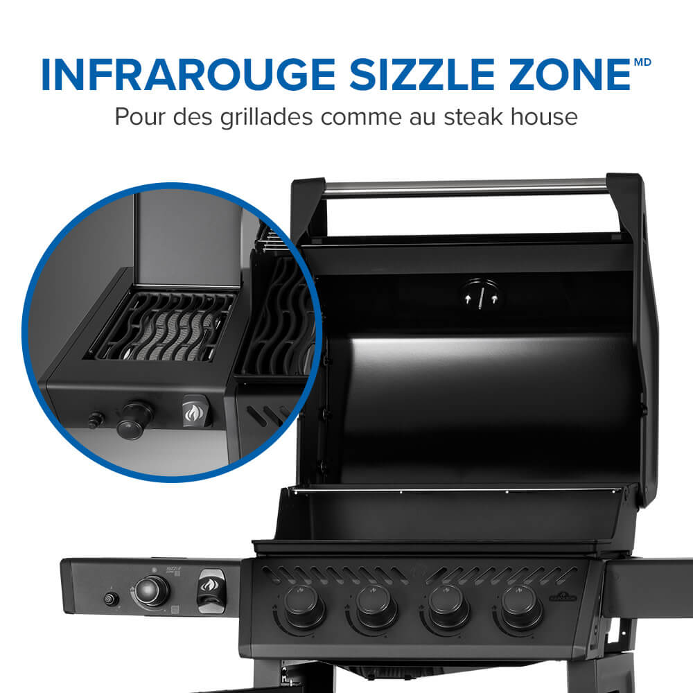 Freestyle™ PRO 425 Propane Gas Grill with Infrared Side Burner, Matte Black