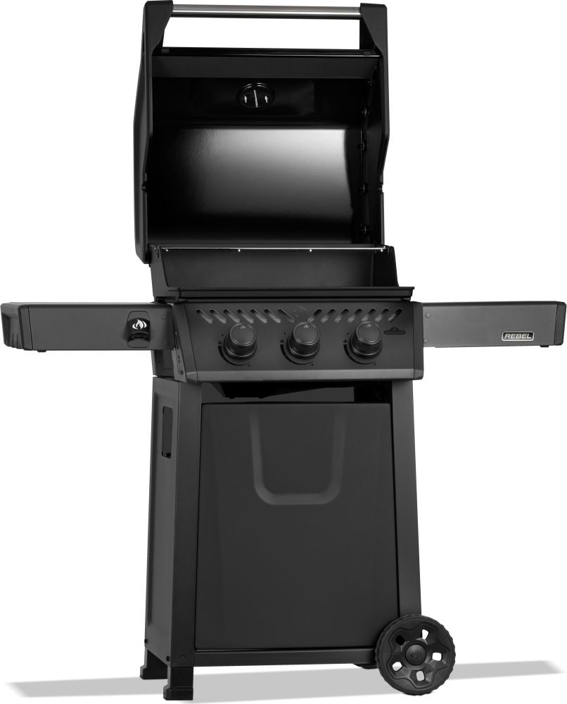 Rebel 3 Propane Gas Grill, Matte Black