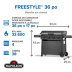 Freestyle™ 36 Inch Griddle, Rust-Resistant Stainless Steel Cooktop, Propane