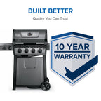 Freestyle™ 425 Propane Gas Grill with Range Side Burner, Graphite Grey