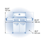 Prestige® 500 Propane Gas Grill with Infrared Side and Rear Burners, Stainless Steel