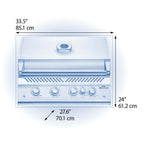 Built-In 700 Series 32" with Infrared Rear Burner Natural Gas, Stainless Steel