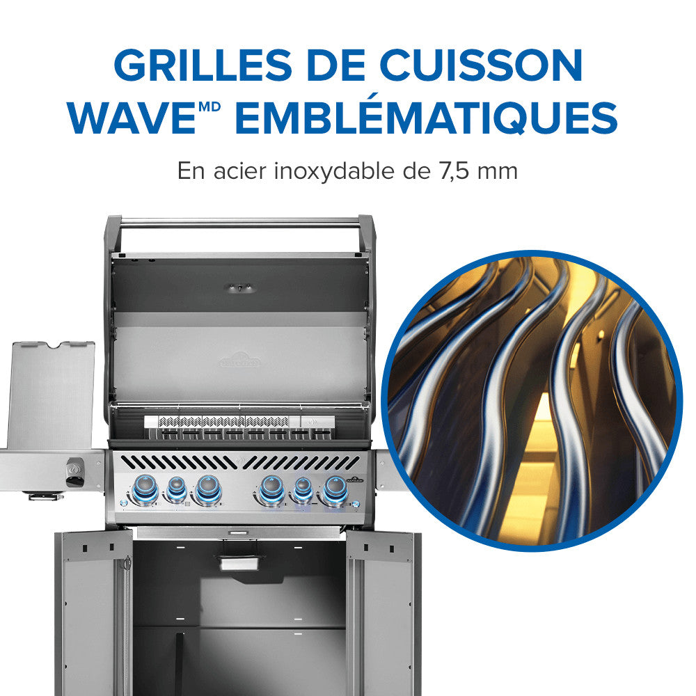 Rogue® PRO-S 525 Propane Gas Grill with Infrared Side and Rear Burners, Stainless Steel