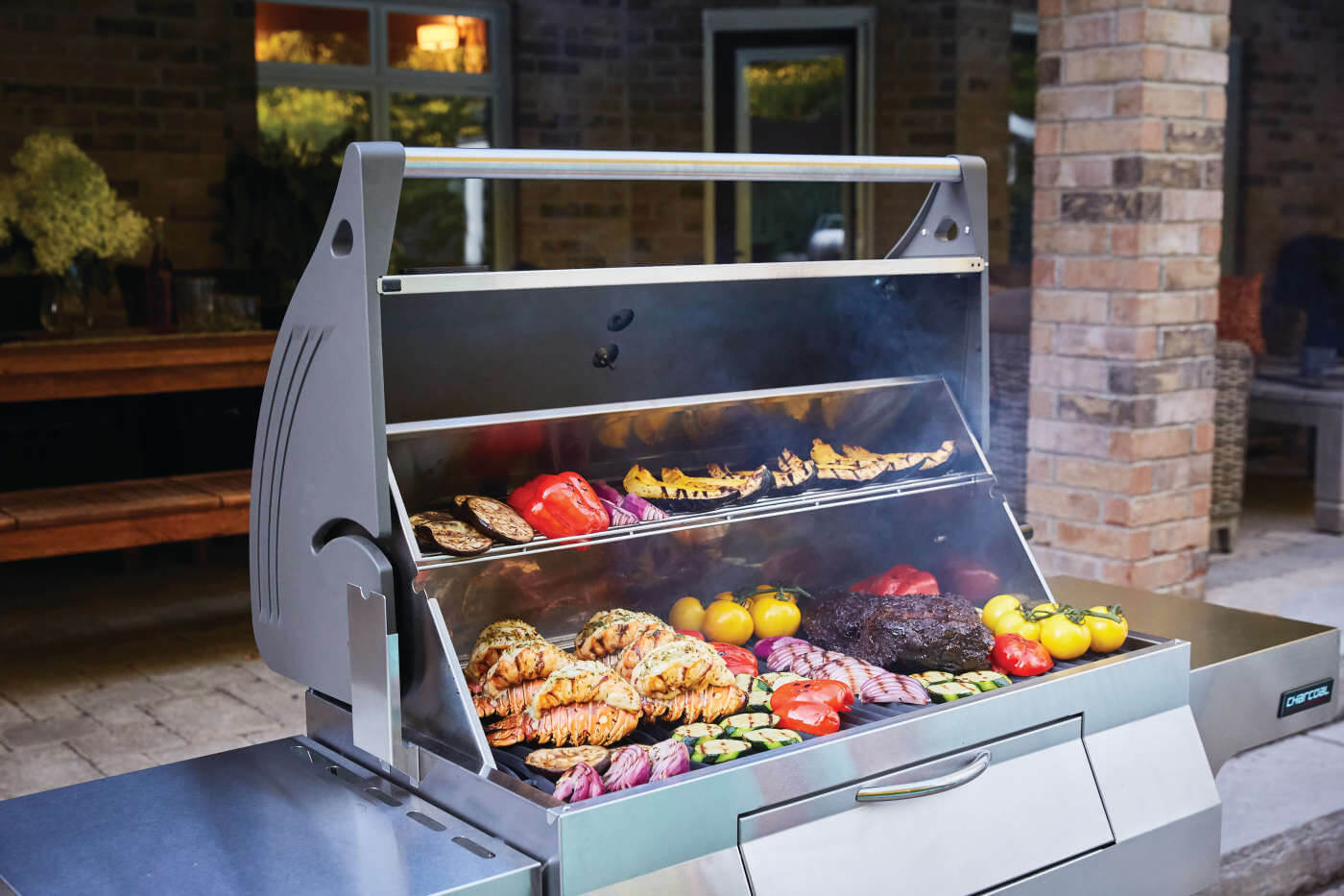 Charcoal Professional Grill, Stainless Steel