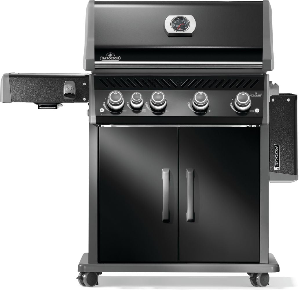 Rogue® PRO 525 Propane Gas Grill with Infrared Side Burner, Black