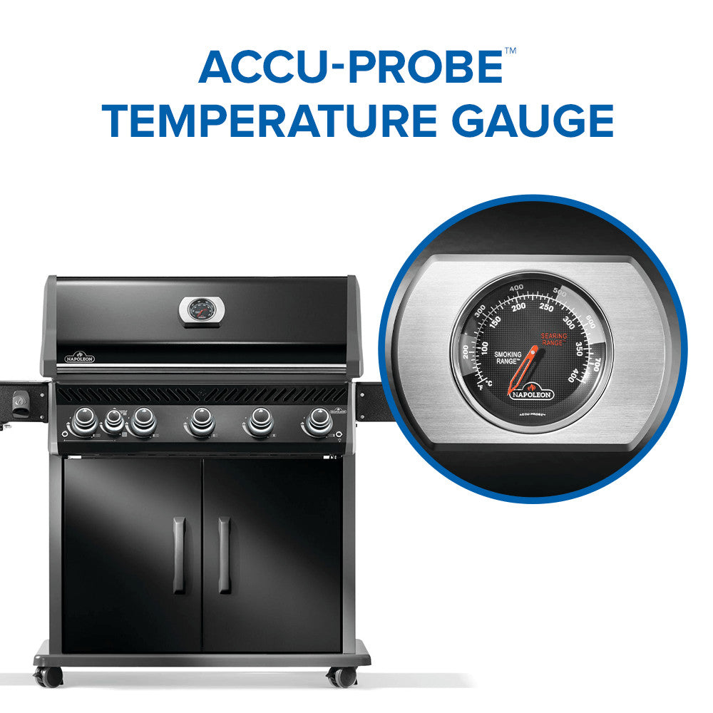 Rogue® PRO 625 Propane Gas Grill with Infrared Side Burner, Black