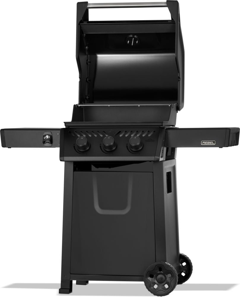Rebel 3 Propane Gas Grill, Matte Black