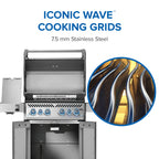 Rogue® PRO-S 525 Propane Gas Grill with Infrared Side and Rear Burners, Stainless Steel