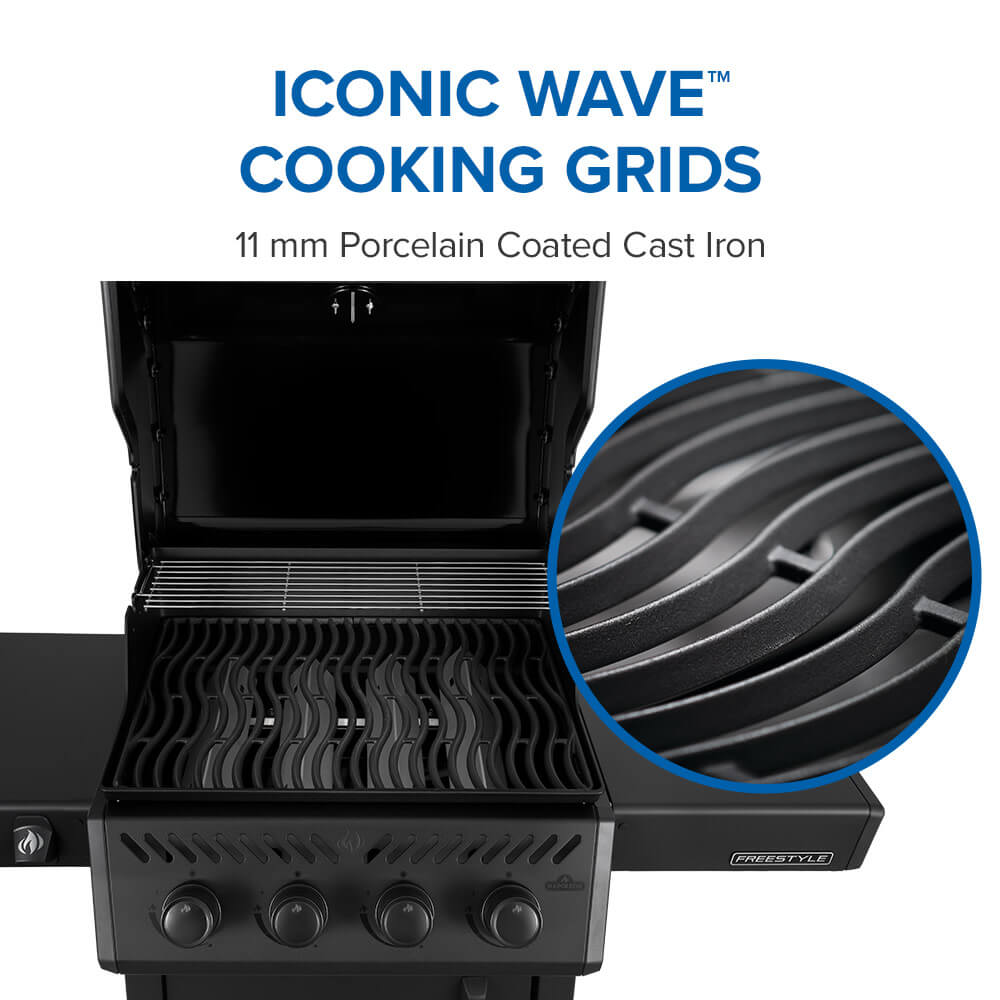 Freestyle™ 425 4-Burner Natural Gas Grill, Matte Black