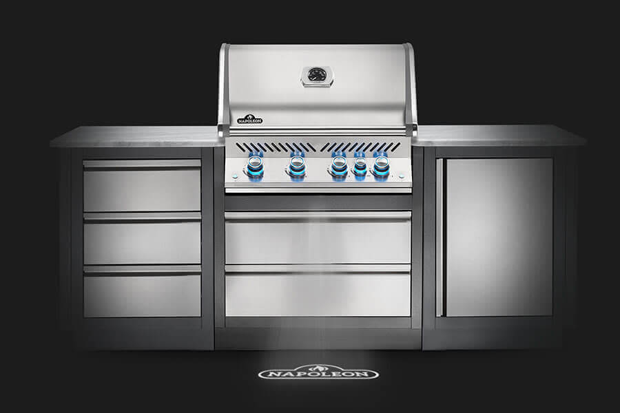 Built-in Prestige® PRO 500 Natural Gas Grill Head with Infrared Rear Burner, Stainless Steel