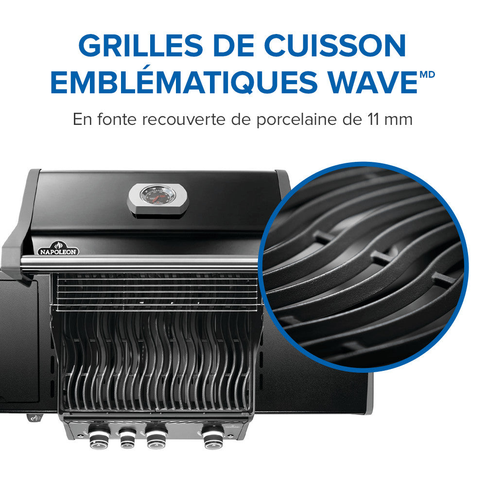 Rogue® PRO 425 Natural Gas Grill with Infrared Side Burner, Black