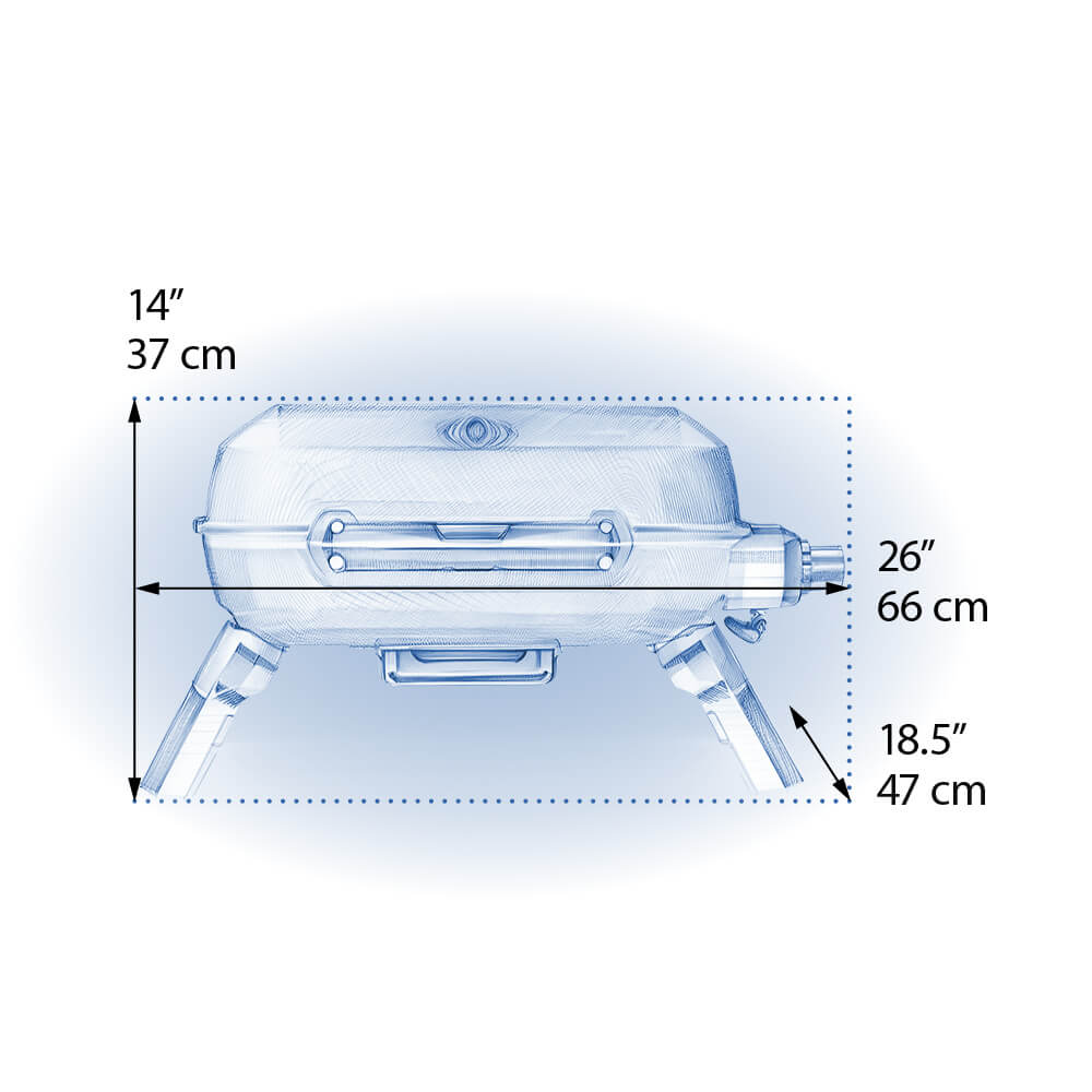 TravelQ™ 240 Portable Propane Gas Grill, Blue