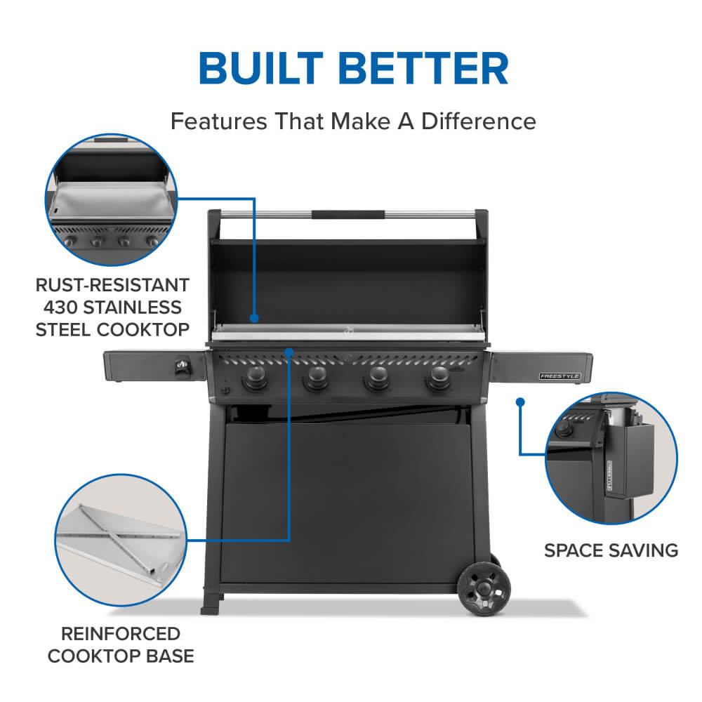 Freestyle™ 36 Inch Griddle, Rust-Resistant Stainless Steel Cooktop, Propane
