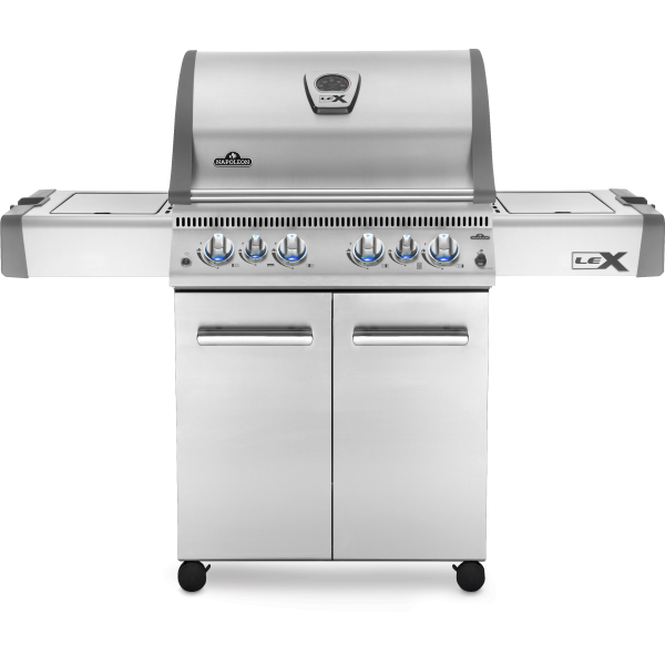 LEX 485 Propane Gas Grill with Infrared Side and Rear Burners, Stainless Steel
