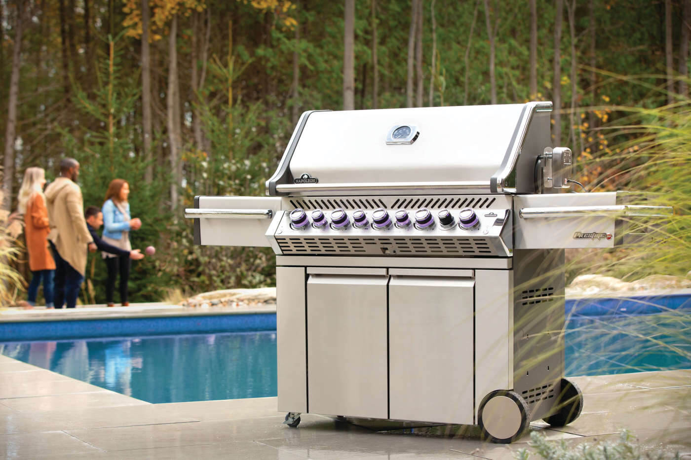 Prestige® PRO 665 Propane Gas Grill with Infrared Rear and Side Burners, Stainless Steel