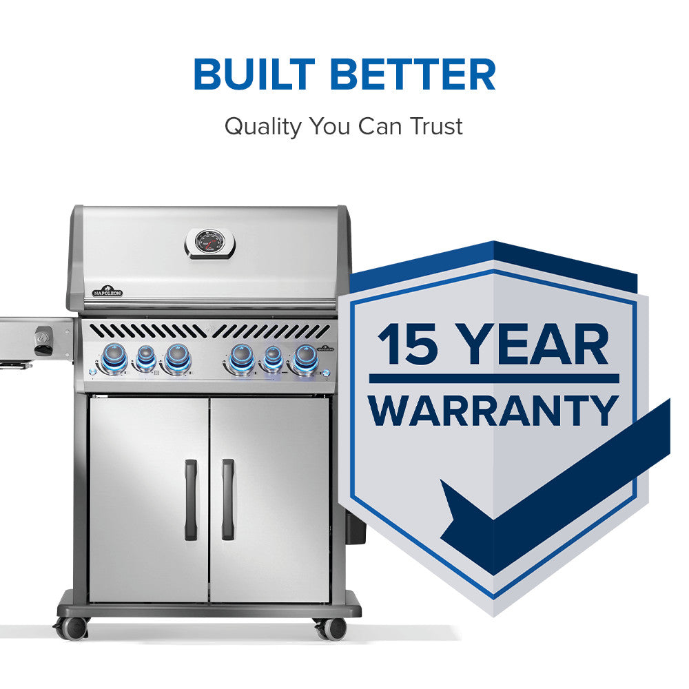 Rogue® PRO-S 525 Propane Gas Grill with Infrared Side and Rear Burners, Stainless Steel