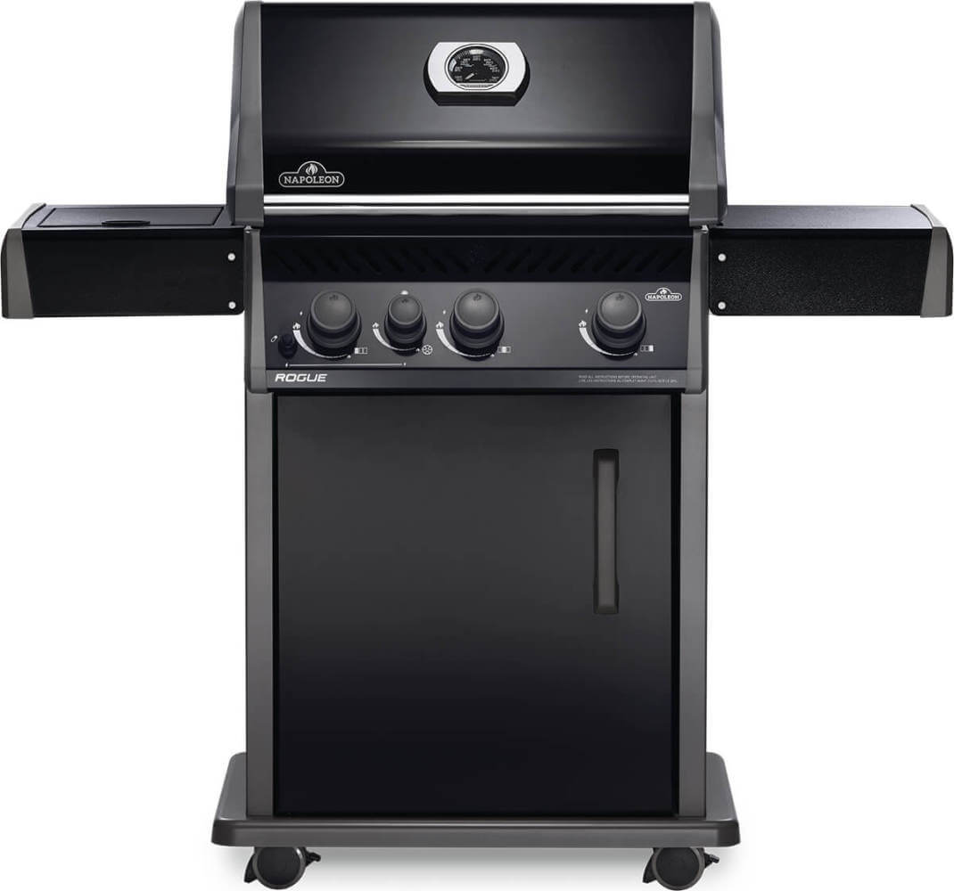 Rogue® 425 Natural Gas Grill with Range Side Burner, Black