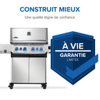 Prestige® 500 Connected, Propane Grill with Infrared Side and Rear Burner, Stainless Steel