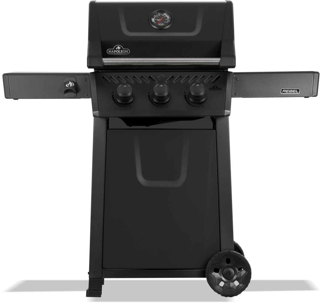Rebel 3 Natural Gas Grill, Matte Black
