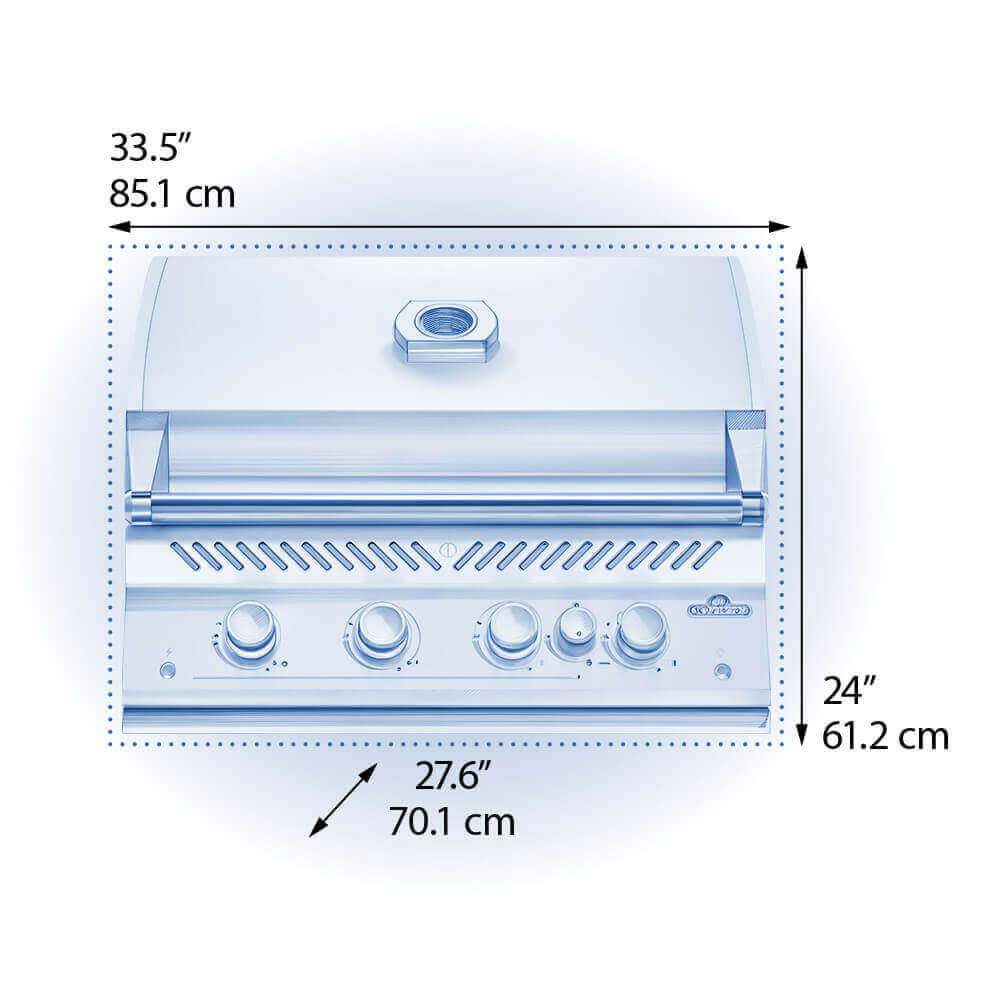 Built-In 700 Series 32" with Infrared Rear Burner Natural Gas, Matte Black