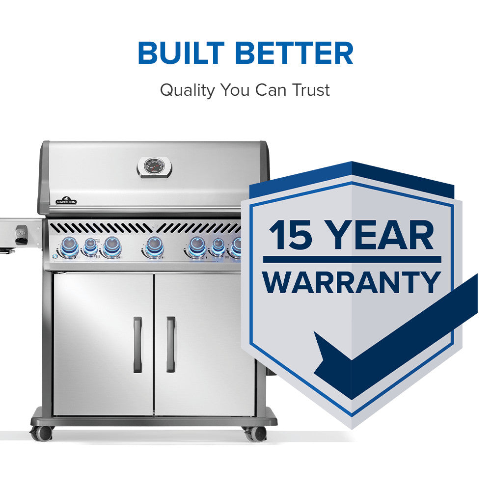 Rogue® PRO-S 625 Natural Gas Grill with Infrared Side and Rear Burners, Stainless Steel