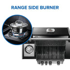 Rogue® 425 Natural Gas Grill with Range Side Burner, Black