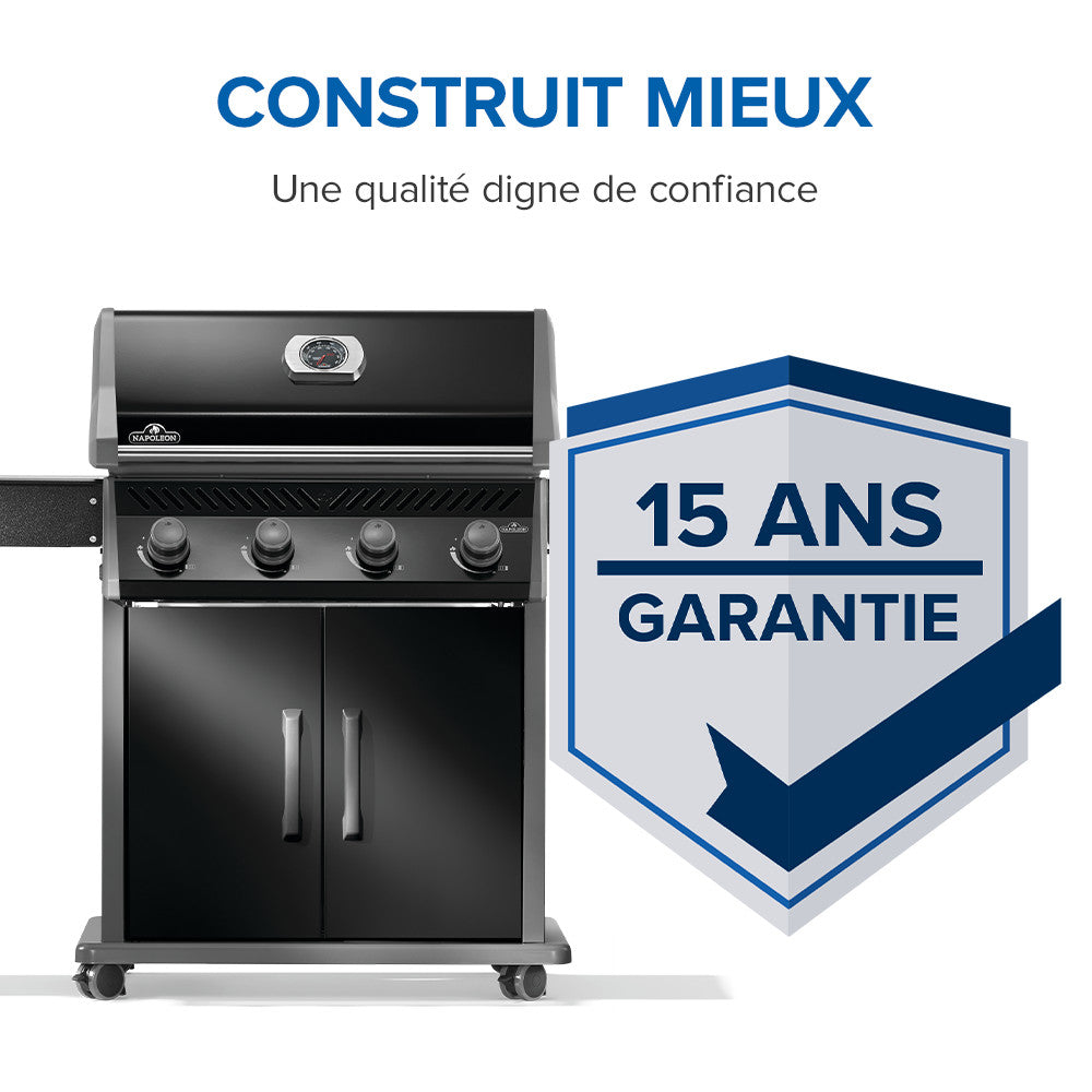 Rogue® 525 Natural Gas Grill, Black, Stainless Steel Grids