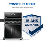 Rogue® 525 Natural Gas Grill, Black, Stainless Steel Grids