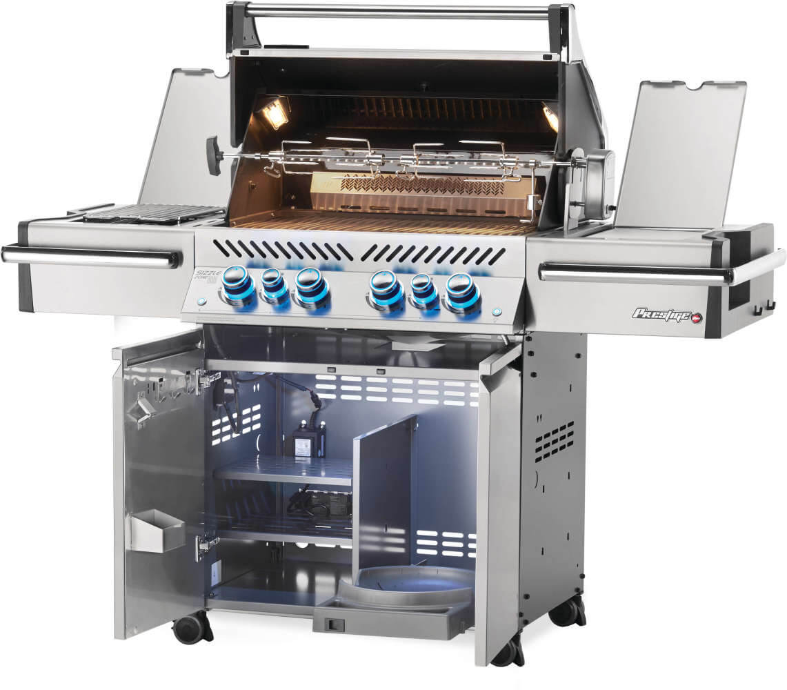 Prestige® PRO 500 Propane Gas Grill with Infrared Rear and Side Burners, Stainless Steel