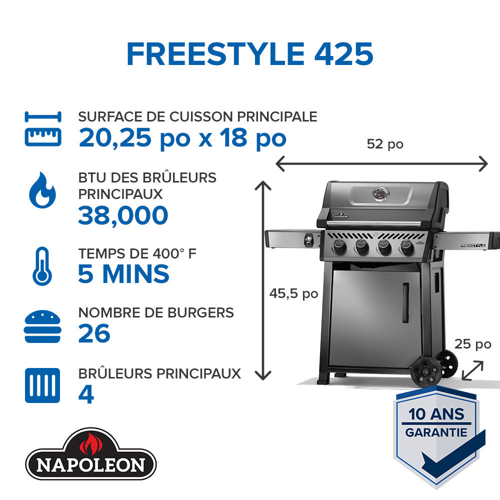 Freestyle™ 425 Natural Gas Grill, Graphite Grey