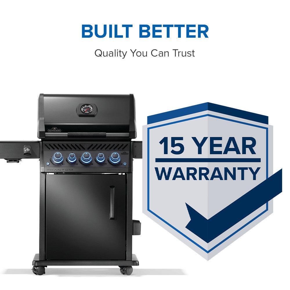 Phantom Rogue® PRO-S 425 Natural Gas Grill with Infrared Side and Rear Burners, Matte Black