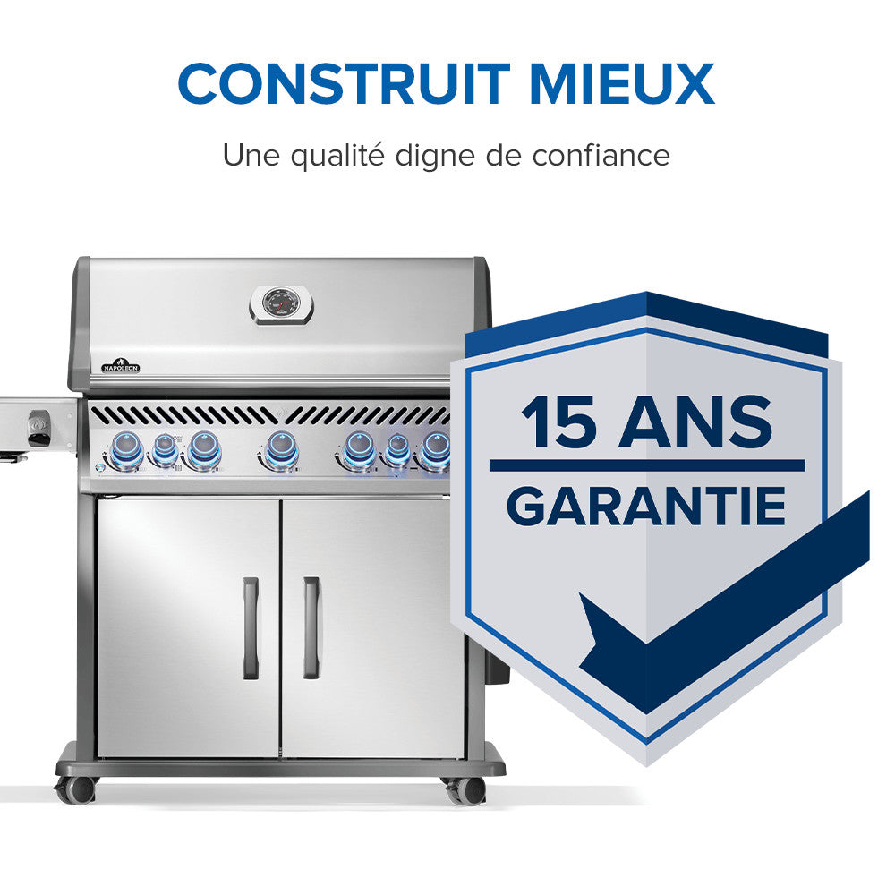 Rogue® PRO-S 625 Natural Gas Grill with Infrared Side and Rear Burners, Stainless Steel