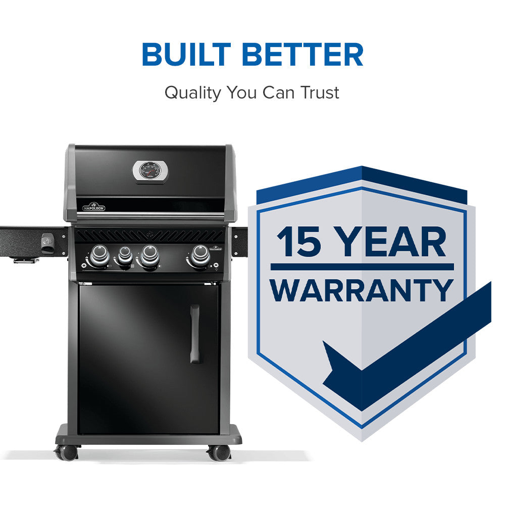 Rogue® PRO 425 Natural Gas Grill with Infrared Side Burner, Black