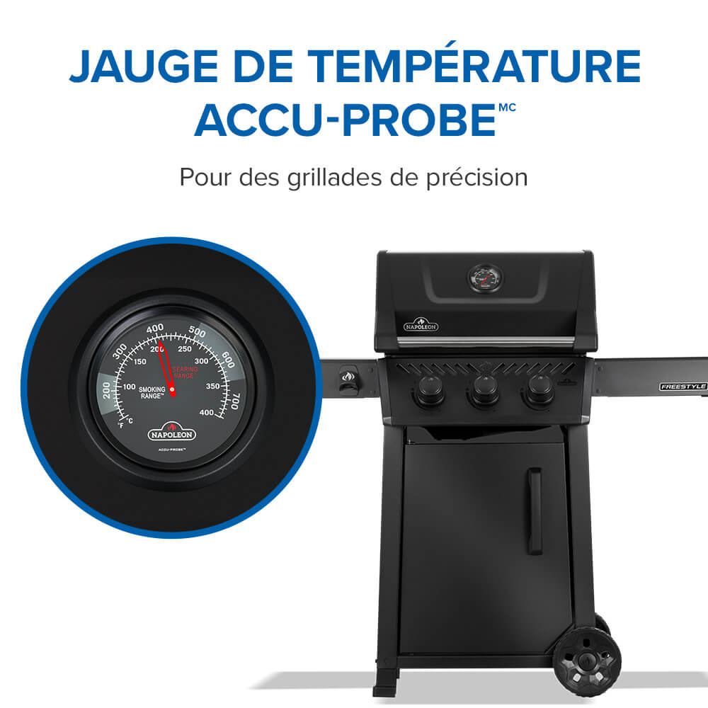 Freestyle™ 365 3-Burner Propane Gas Grill, Matte Black