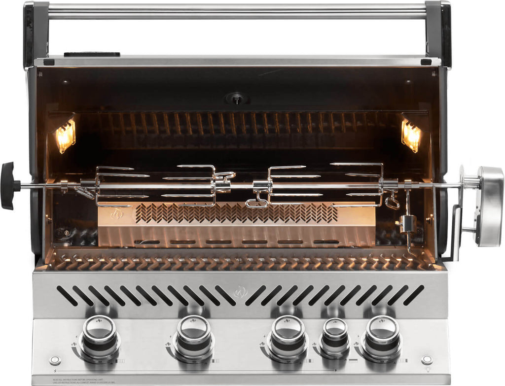 Built-in Prestige® PRO 500 Natural Gas Grill Head with Infrared Rear Burner, Stainless Steel