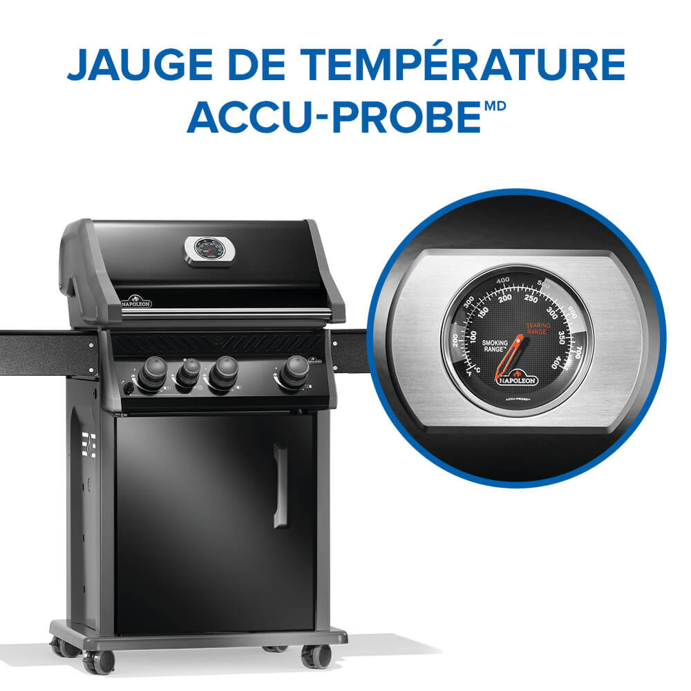 Rogue® 425 Natural Gas Grill with Range Side Burner, Black