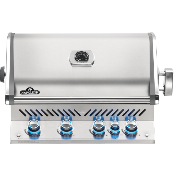 Built-in Prestige® PRO 500 Natural Gas Grill Head with Infrared Rear Burner, Stainless Steel