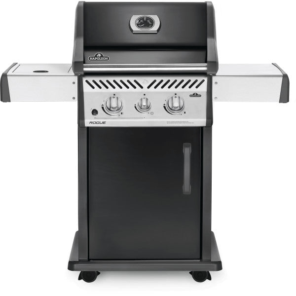 Rogue® 365 Propane Gas Grill with Range Side Burner, Black
