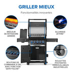 Phantom Rogue® PRO-S 425 Natural Gas Grill with Infrared Side and Rear Burners, Matte Black