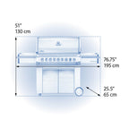 Prestige® PRO 665 Propane Gas Grill with Infrared Rear and Side Burners, Stainless Steel