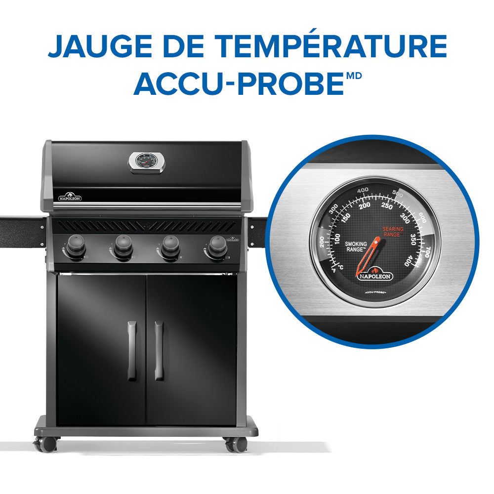 Rogue® 525 Natural Gas Grill, Black, Stainless Steel Grids