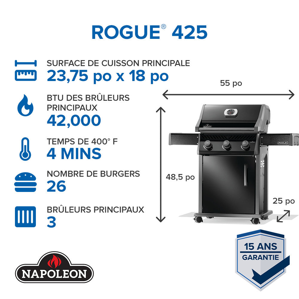 Rogue® 425 Ambiance, Natural Gas Grill, Black