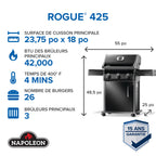 Rogue® 425 Ambiance, Natural Gas Grill, Black