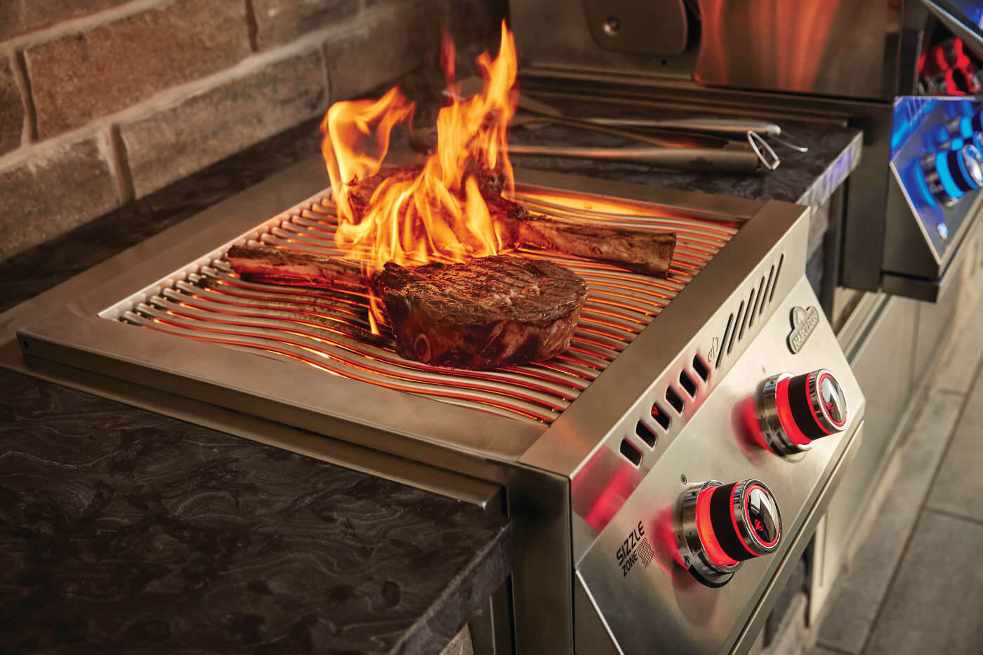 Built-In 700 Series 18" Dual Infrared Burner Natural Gas, Stainless Steel