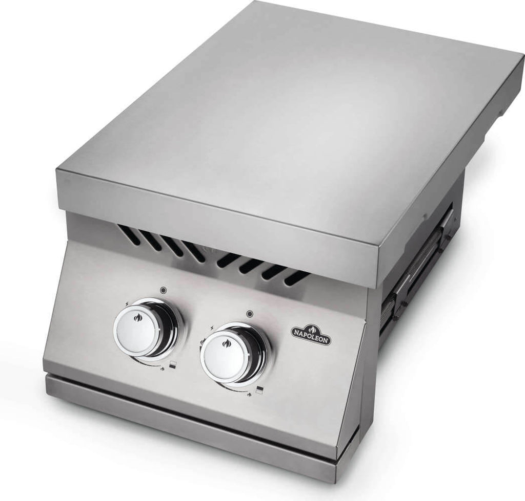 Built-in 500 Series Inline Dual Range Top Burner, Stainless Steel Cover