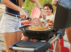 TravelQ™ PRO285X Portable Propane Gas Grill with Scissor Cart, Black