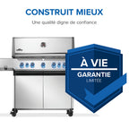 Prestige® 665 Natural Gas Grill with Infrared Side and Rear Burner, Stainless Steel